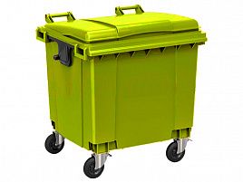 Мусорный контейнер 1100л желтый