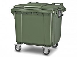 Мусорный контейнер 1100л зеленый