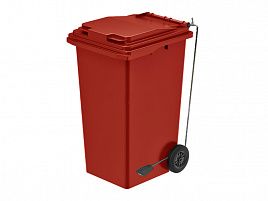 Контейнер 240л с педалью красный