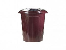 Мусорный бак 65 л бордовый
